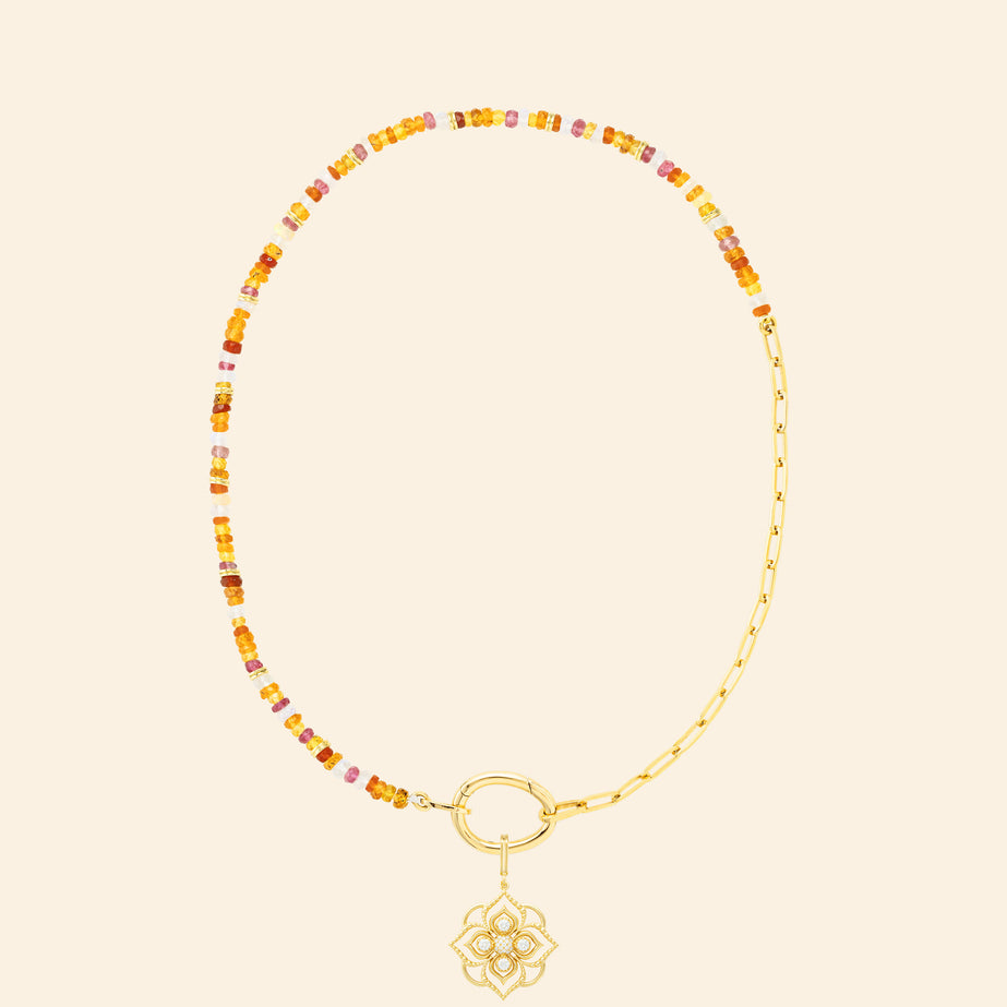 リエン ピエール ネックレス オレンジ S