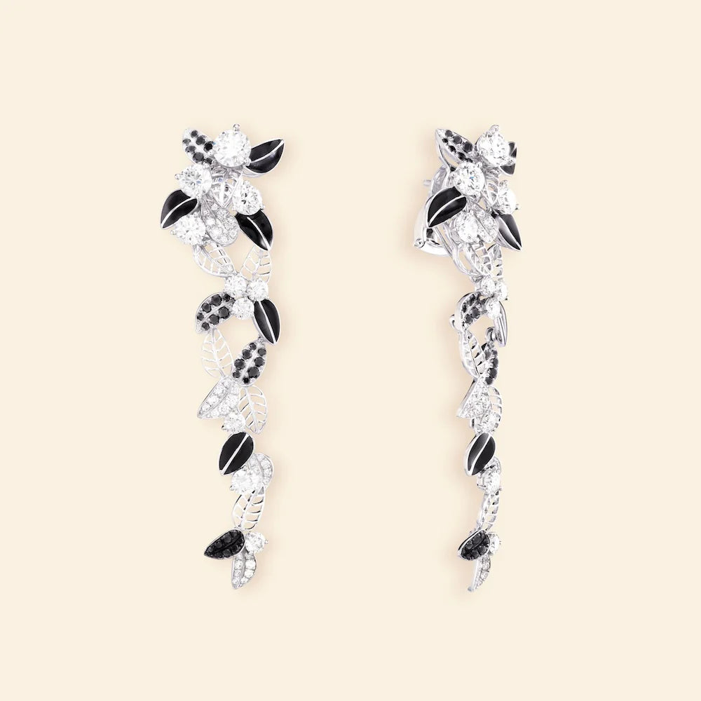 フォリオ イヤリング ブラック＆ホワイト