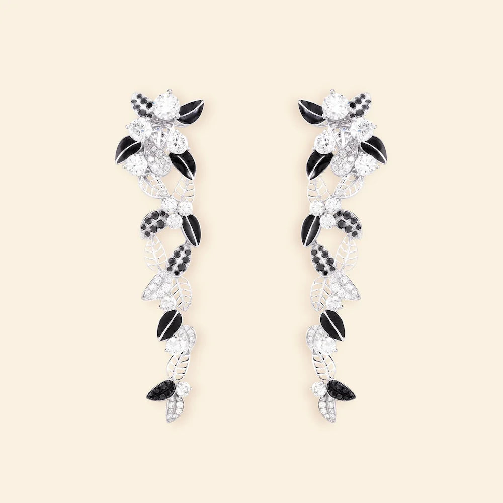 フォリオ イヤリング ブラック＆ホワイト