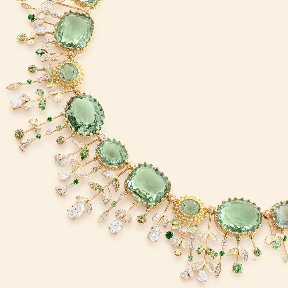 ジャルダン ピエールリ プラシオライト ネックレス