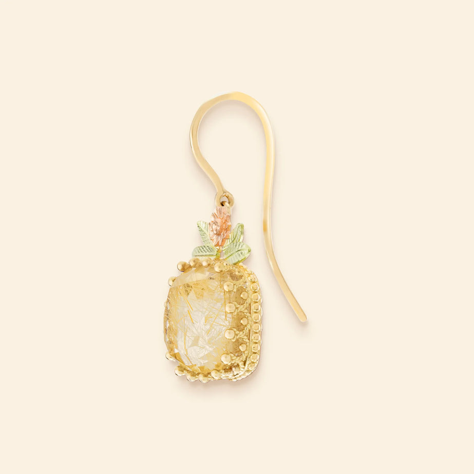 ピエールリ イヤリング ルチル クオーツ アップ