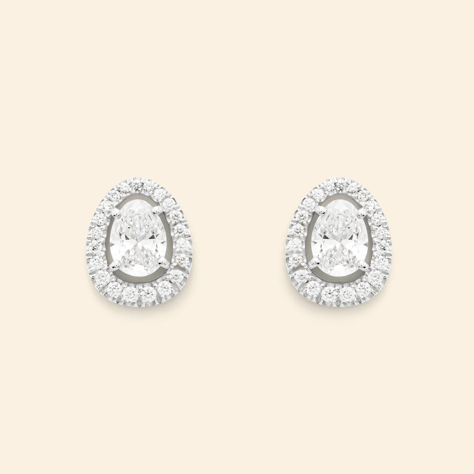 メレリオカット ダイヤモンド ピアス