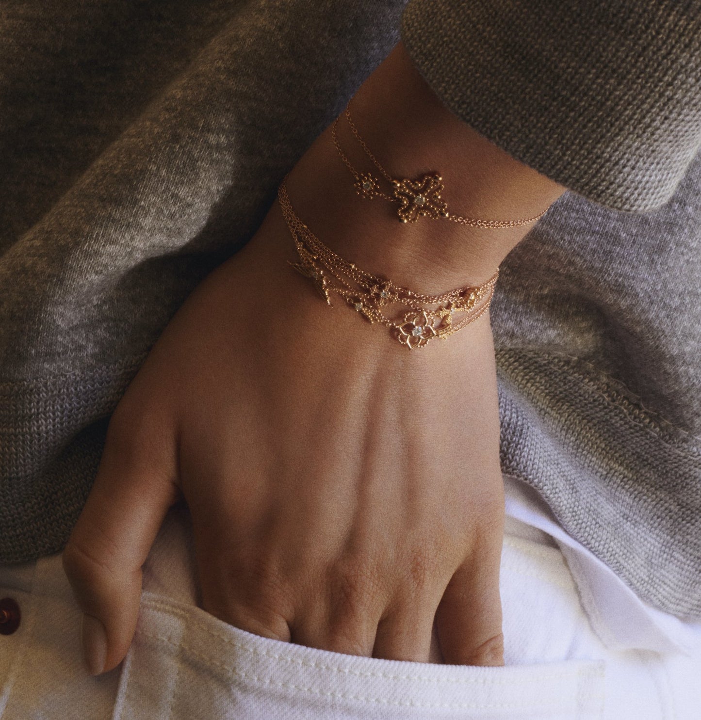 プチジャルディーノ ダイヤモンド ブレスレット