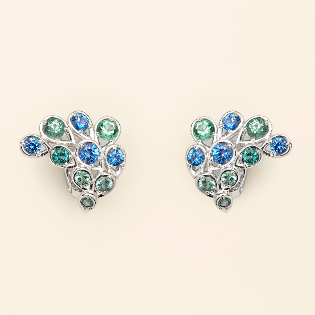 【即発送可能】 indra-studs-blue-white-gold- イヤリング・ノンホールピアス