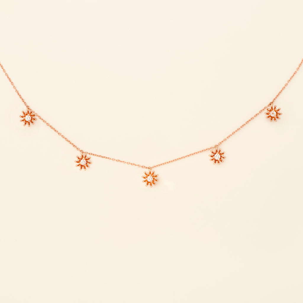 【MEJURI】日本未入荷★ホワイトサファイア ロータスネックレス MEJURI】日本未入荷☆ホワイトサファイア ロータスネックレス